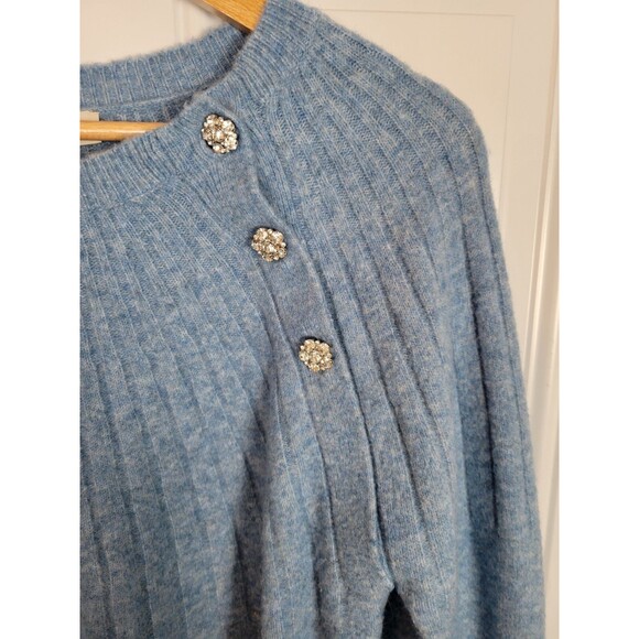 LOFT Jeweled Button Trim Sweater Size M - Picture 5 of 10